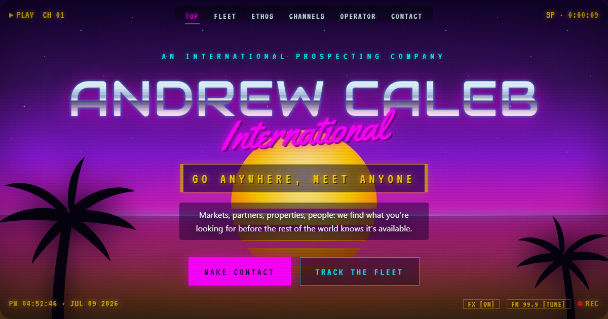 Andrew Caleb International website