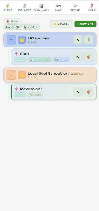 EcoPlot site view